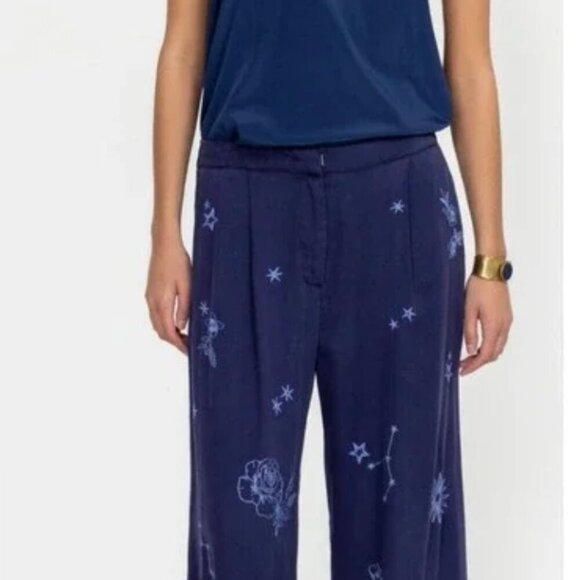 Johnny Was Bijou High Slit Embroidered Pants Boho Luxury XL NWT - Picture 4 of 7